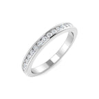 9ct White Gold Round Diamond Ring 1