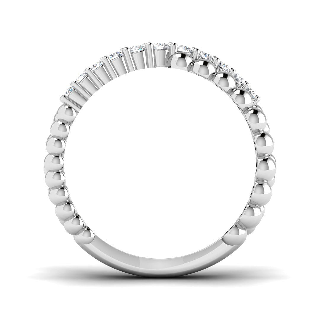 9ct White Gold Round Lab Grown Diamond Ring 2