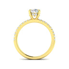 9ct Yellow Gold Round Lab Grown Diamond Ring 2