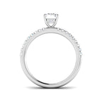 9ct White Gold Emerald Cut Lab Grown Diamond Ring 2