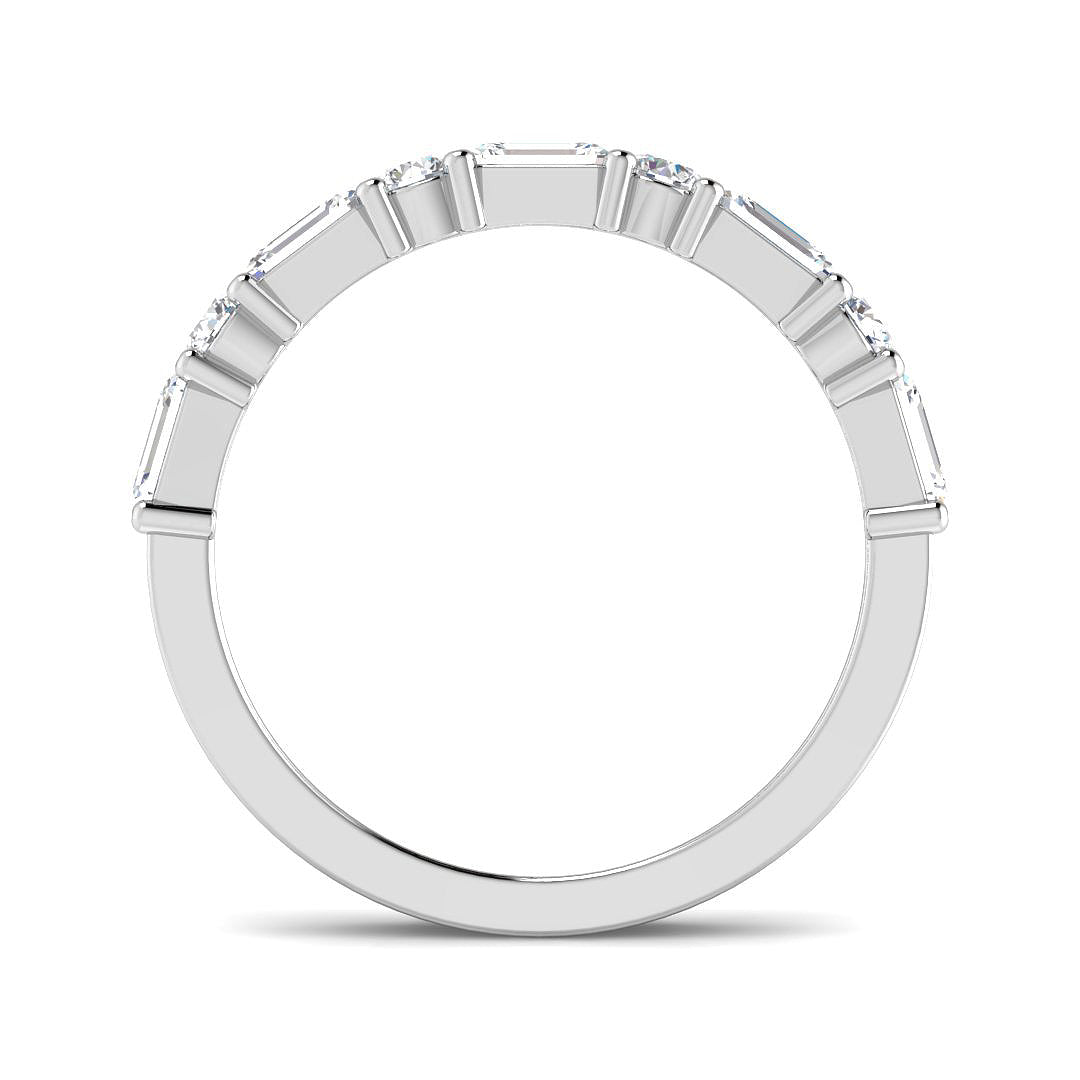 9ct White Gold Emerald Cut Lab Grown Diamond Ring 2