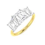 9ct Yellow Gold Asscher Cut Lab Grown Diamond Ring 1