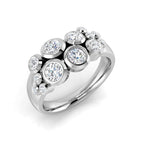 9ct White Gold Round Lab Grown Diamond Ring 1