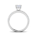 9ct White Gold Radiant Lab Grown Diamond Ring 2