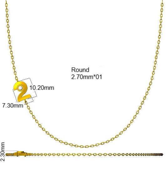 9ct Yellow Gold Round Lab Grown Diamond Necklace 2