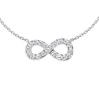 9ct White Gold Round Lab Grown Diamond Pendant 1