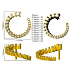 9ct Yellow Gold Round Lab Grown Diamond Earrings 2