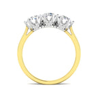 9ct Two Tone Round Cvd Old Cut Ring 2