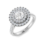 9ct White Gold Round Lab Grown Diamond Ring 1