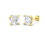 9ct Yellow Gold Round Lab Grown Diamond Earrings 1
