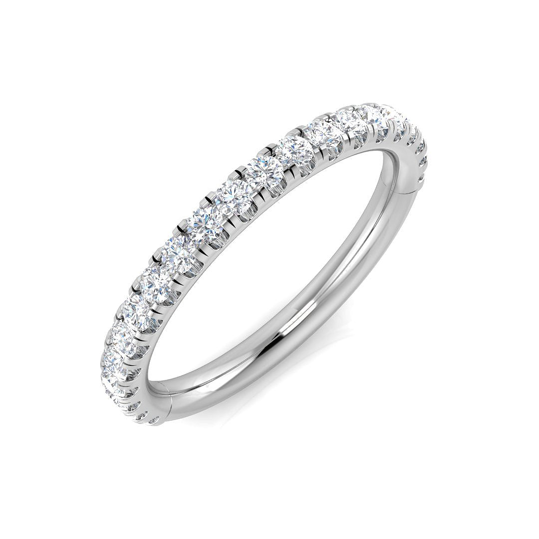 9ct White Gold Round Lab Grown Diamond Ring 1