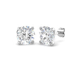 9ct White Gold Round Lab Grown Diamond Earrings 1