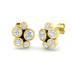 9ct Yellow Gold Round Lab Grown Diamond Earrings 1