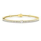 9ct Yellow Gold Oval Lab Grown Diamond Bracelet 1