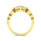 9ct Yellow Gold Cushion Diamond Ring 2
