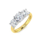 18ct Yellow Gold Round Lab Grown Diamond Ring 1