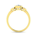 9ct Two Tone Cushion Cvd Old Cut Ring 2