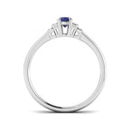 9ct White Gold Oval Tanzanite and Diamond Ring 2
