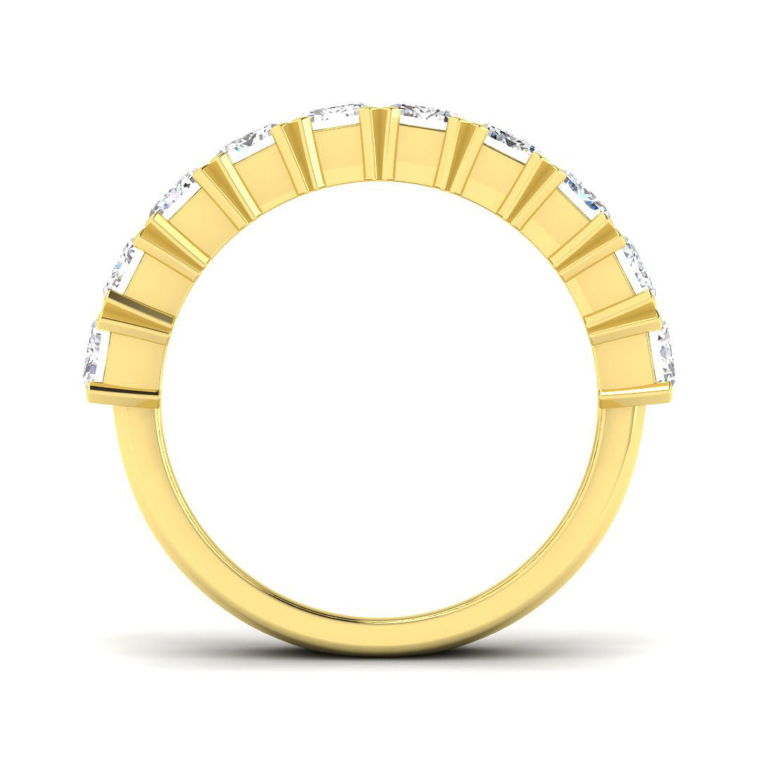 9ct Yellow Gold Emerald Cut Lab Grown Diamond Ring 2