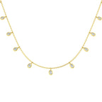 9ct Yellow Gold Pear Lab Grown Diamond Necklace 1