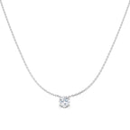 9ct White Gold Round Lab Grown Diamond Necklace 1