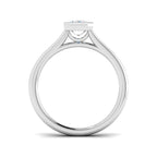 9ct White Gold Emerald Cut Lab Grown Diamond Ring 2