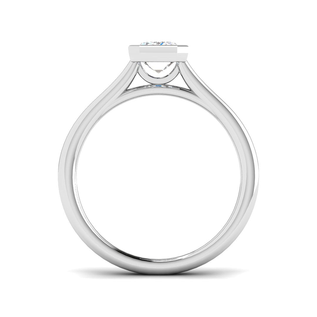 Platinum Emerald Cut Lab Grown Diamond Ring 2