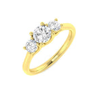 9ct Two Tone Round Lab Grown Diamond Ring 1
