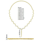 9ct Yellow Gold Round Lab Grown Diamond Necklace 2