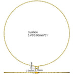 9ct White Gold Cushion Lab Grown Diamond Necklace 2
