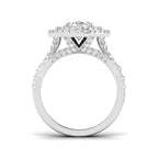 Platinum Oval Lab Grown Diamond Ring 2