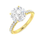 9ct Yellow Gold Round Lab Grown Diamond Ring 1