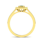 9ct Yellow Gold Oval Emerald and Diamond Ring 2
