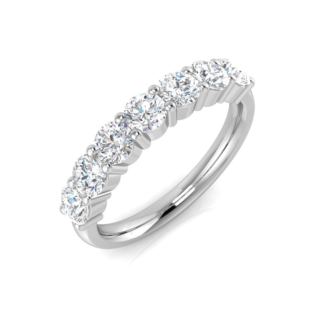 Platinum Round Lab Grown Diamond Ring 1
