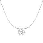9ct White Gold Round Lab Grown Diamond Necklace 1