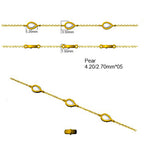 9ct Yellow Gold Pear Lab Grown Diamond Bracelet 2
