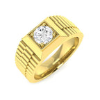 9ct Yellow Gold Round Lab Grown Diamond Ring 1