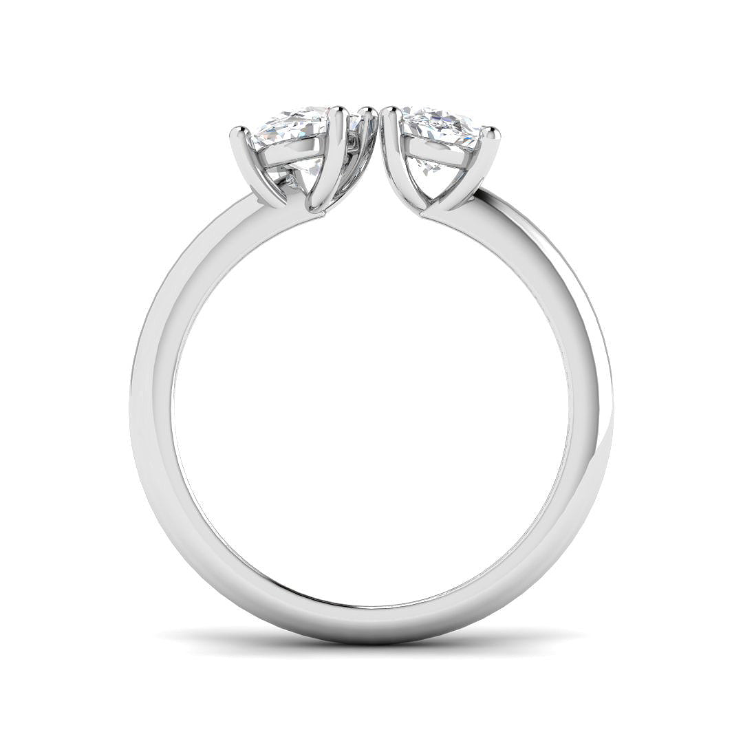 Platinum Oval Lab Grown Diamond Ring 2