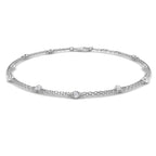 Platinum Round Lab Grown Diamond Bracelet 1
