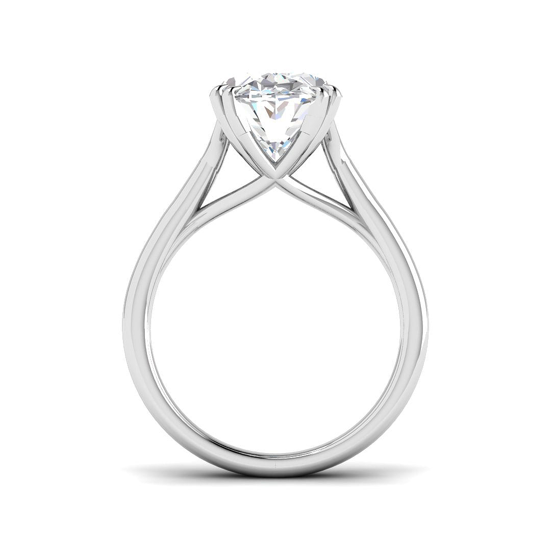 9ct White Gold Oval Lab Grown Diamond Ring 2