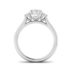 9ct White Gold MoonCut and Oval Lab Grown Diamond Ring 2