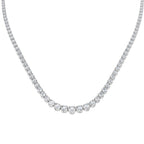 18ct White Gold Round Lab Grown Diamond Necklace 1