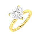 18ct Yellow Gold Heart Lab Grown Diamond Ring 1