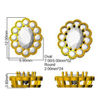 9ct Yellow Gold Oval Lab Grown Diamond Earrings 2