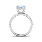 9ct White Gold Emerald Cut Lab Grown Diamond Ring 2