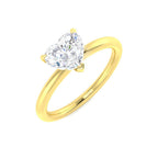 9ct Yellow Gold Heart Lab Grown Diamond Ring 1