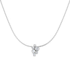9ct White Gold Round Lab Grown Diamond Necklace 1