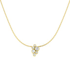 9ct Yellow Gold Round Lab Grown Diamond Necklace 1