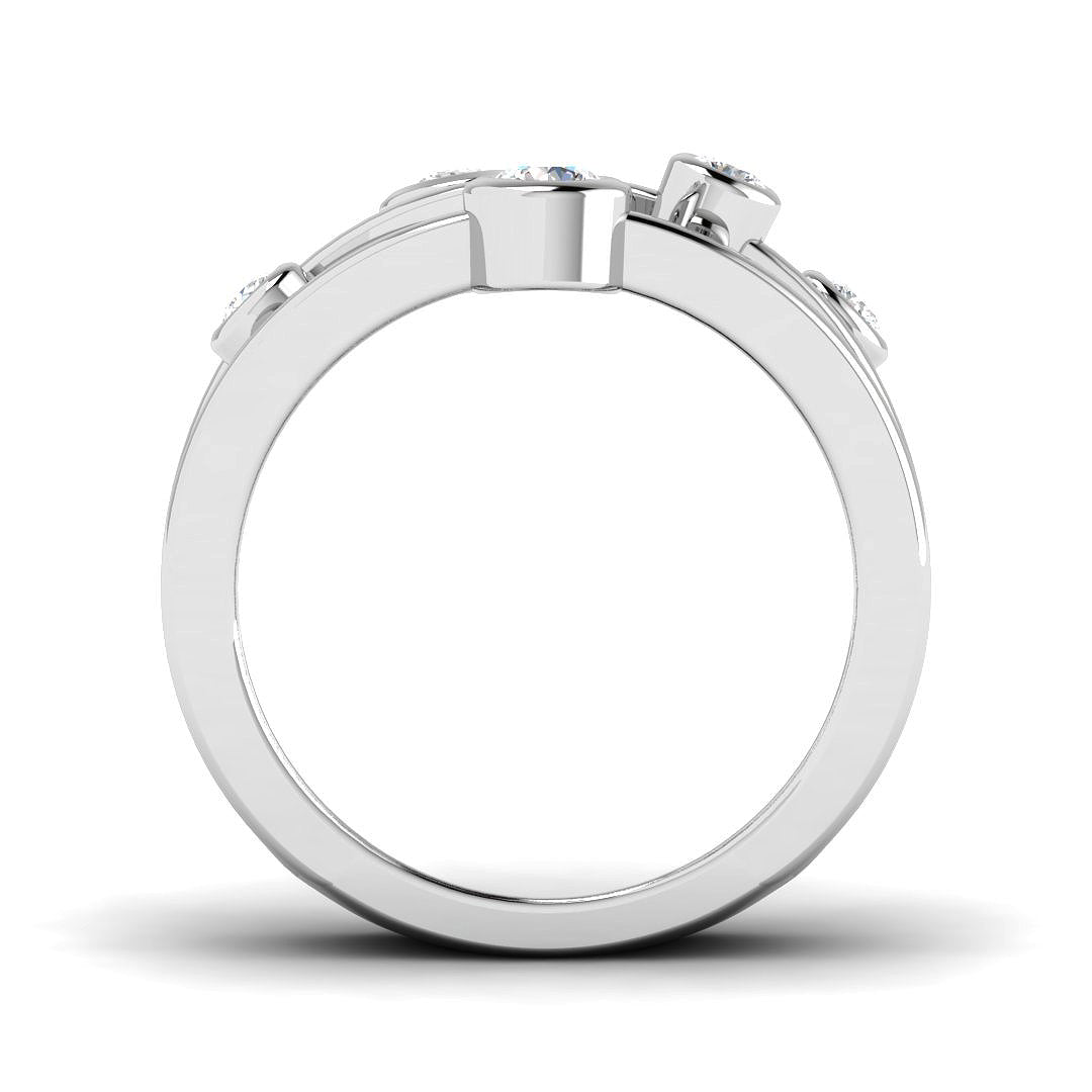 9ct White Gold Round Lab Grown Diamond Ring 2