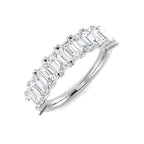 9ct White Gold Emerald Cut Lab Grown Diamond Ring 1